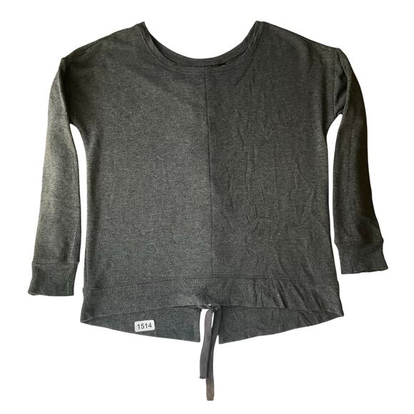90 Degree by Reflex Women’s Long Sleeve Soft Blouse size S, Solid Gray,Open Back - Picture 1 of 6